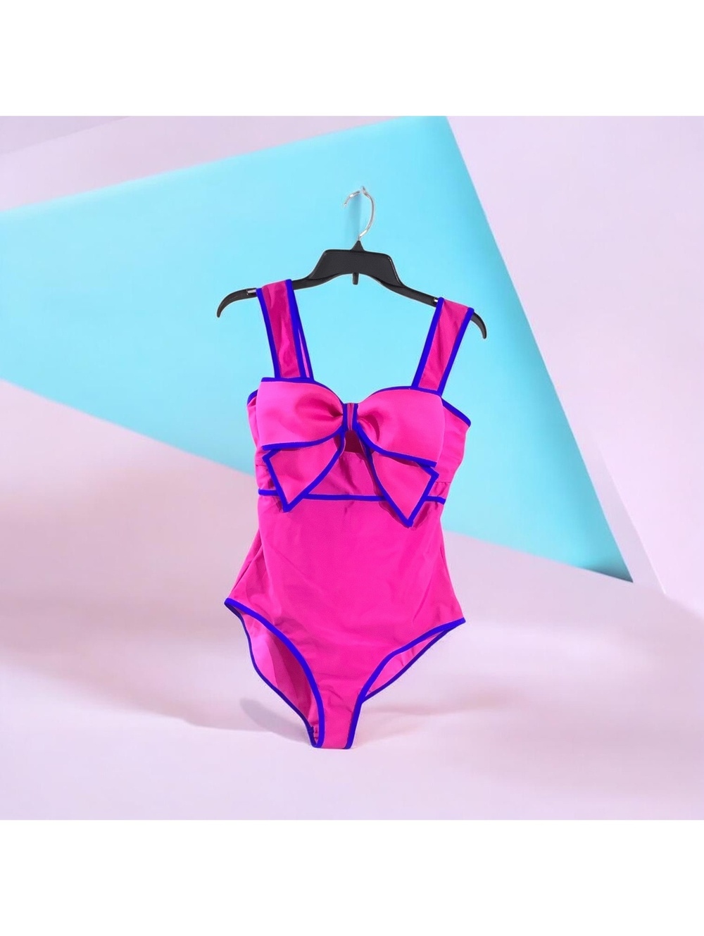 NWOT FLAXMAKER One Piece Bow-tie Cutout Tummy Control Swimsuit, Large (8-10) - Picture 7 of 7